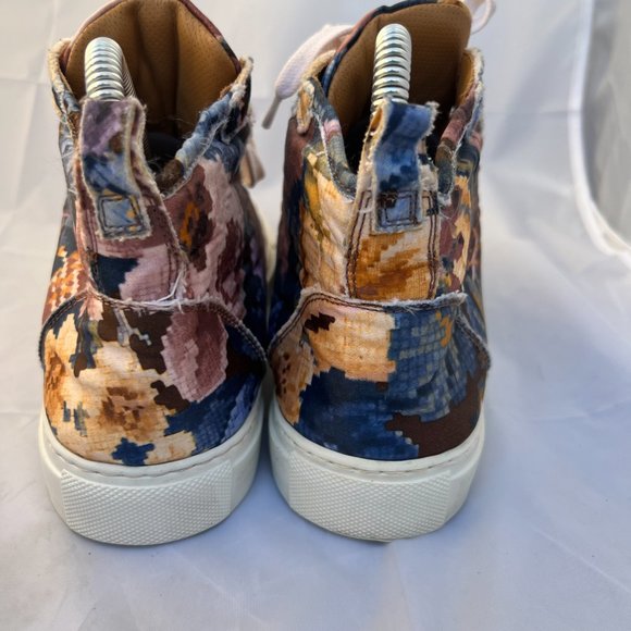 Raparo pixelated floral multicolor high tops, size EU W 37/6.5. Made in Italy. - Picture 4 of 9
